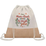 Sac Fête des Mères Mamie Famille Idée Cadeau anniversaire Noël Travail Boulot Métier Départ Retraite Collègue Femme cabas shopping plage