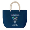 Sac de plage Bleu anse corde Emmanuel Unique dans l'Univers