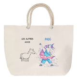 Sac Fête des Mères Mamie Famille Idée Cadeau anniversaire Noël Travail Boulot Métier Départ Retraite Collègue Femme cabas shopping plage
