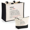 Cabas homme sac plage ou shopping tote bag pochette trousse Idée cadeau original pour anniversaire Noël travail départ retraite collègue famille fetes des pères papa papi