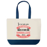 Sac de shopping bleu Handballeuse Superwoman