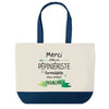 Sac de shopping bleu Merci Pépiniériste Inoubliable Homme