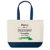 Sac de shopping bleu Merci Enseignant Inoubliable Homme