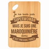Planche bambou gravée personnalisée femme idée cadeau Fête des Mères apéro 30×20 prénom cuisine plateau fromage anniversaire noel maman mamie