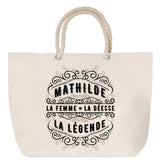 Sac Fête des Mères Mamie Famille Idée Cadeau anniversaire Noël Travail Boulot Métier Départ Retraite Collègue Femme cabas shopping plage