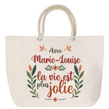 Sac Fête des Mères Mamie Famille Idée Cadeau anniversaire Noël Travail Boulot Métier Départ Retraite Collègue Femme cabas shopping plage