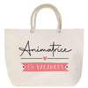Sac Fête des Mères Mamie Famille Idée Cadeau anniversaire Noël Travail Boulot Métier Départ Retraite Collègue Femme cabas shopping plage