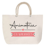 Sac Fête des Mères Mamie Famille Idée Cadeau anniversaire Noël Travail Boulot Métier Départ Retraite Collègue Femme cabas shopping plage