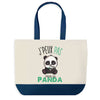Sac de shopping bleu J'peux pas Panda