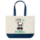 Sac de shopping bleu J'peux pas Panda
