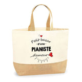 Sac Jute Fête des Mères Fêtes des Pères Mamie Papi Famille Idée Cadeau anniversaire Noël Travail Boulot Métier Départ Retraite Collègue Femme Homme