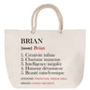 Sac Fête des Mères Mamie Famille Idée Cadeau anniversaire Noël Travail Boulot Métier Départ Retraite Collègue Femme cabas shopping plage