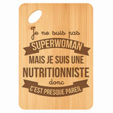 Planche bambou gravée personnalisée femme idée cadeau Fête des Mères apéro 30×20 prénom cuisine plateau fromage anniversaire noel maman mamie