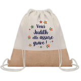 Sac Fête des Mères Mamie Famille Idée Cadeau anniversaire Noël Travail Boulot Métier Départ Retraite Collègue Femme cabas shopping plage