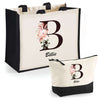 Cabas femme sac plage ou shopping tote bag pochette trousse Idée cadeau original pour anniversaire Noël travail départ retraite collègue famille fete des mères maman mamie