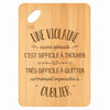 Planche bambou gravée personnalisée femme idée cadeau Fête des Mères apéro 30×20 prénom cuisine plateau fromage anniversaire noel maman mamie