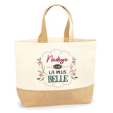 Sac Jute Fête des Mères Fêtes des Pères Mamie Papi Famille Idée Cadeau anniversaire Noël Travail Boulot Métier Départ Retraite Collègue Femme Homme