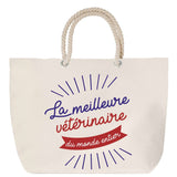 Sac Fête des Mères Mamie Famille Idée Cadeau anniversaire Noël Travail Boulot Métier Départ Retraite Collègue Femme cabas shopping plage
