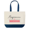 Sac de shopping bleu Magicienne en Vacances