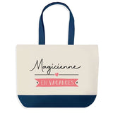 Sac de shopping bleu Magicienne en Vacances