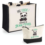 Cabas homme sac plage ou shopping tote bag pochette trousse Idée cadeau original pour anniversaire Noël travail départ retraite collègue famille fetes des pères papa papi