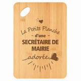 Planche bambou gravée personnalisée femme idée cadeau Fête des Mères apéro 30×20 prénom cuisine plateau fromage anniversaire noel maman mamie