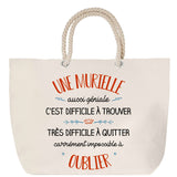 Sac Fête des Mères Mamie Famille Idée Cadeau anniversaire Noël Travail Boulot Métier Départ Retraite Collègue Femme cabas shopping plage