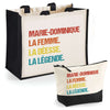 Cabas femme sac plage ou shopping tote bag pochette trousse Idée cadeau original pour anniversaire Noël travail départ retraite collègue famille fete des mères maman mamie