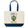 Sac de shopping bleu J'peux pas Guitare