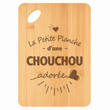 Planche bambou gravée personnalisée femme idée cadeau Fête des Mères apéro 30×20 prénom cuisine plateau fromage anniversaire noel maman mamie