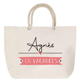 Sac Fête des Mères Mamie Famille Idée Cadeau anniversaire Noël Travail Boulot Métier Départ Retraite Collègue Femme cabas shopping plage