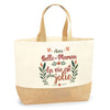 Sac Jute Fête des Mères Fêtes des Pères Mamie Papi Famille Idée Cadeau anniversaire Noël Travail Boulot Métier Départ Retraite Collègue Femme Homme
