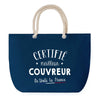 Sac de plage Bleu anse corde Certifié meilleur Couvreur