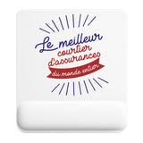Tapis de souris ergonomique avec repose-poignet, accessoire bureau pour femme et homme, fête des pères, cadeau pas cher, idée cadeau fête des mères, secret santa, départ à la retraite, télétravail et gaming