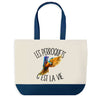 Sac de shopping bleu Perroquet c'est la Vie