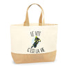 Sac Jute Fête des Mères Fêtes des Pères Mamie Papi Famille Idée Cadeau anniversaire Noël Travail Boulot Métier Départ Retraite Collègue Femme Homme