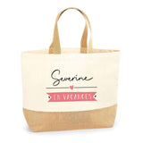 Sac Jute Fête des Mères Fêtes des Pères Mamie Papi Famille Idée Cadeau anniversaire Noël Travail Boulot Métier Départ Retraite Collègue Femme Homme