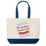 Sac de shopping bleu Responsable Meilleur du Monde