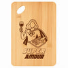 Planche bambou gravée personnalisée femme idée cadeau Fête des Mères apéro 30×20 prénom cuisine plateau fromage anniversaire noel maman mamie