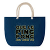 Sac de plage Bleu anse corde Ping Pong soit avec toi