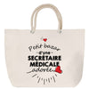 Sac Fête des Mères Mamie Famille Idée Cadeau anniversaire Noël Travail Boulot Métier Départ Retraite Collègue Femme cabas shopping plage