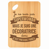 Planche bambou gravée personnalisée femme idée cadeau Fête des Mères apéro 30×20 prénom cuisine plateau fromage anniversaire noel maman mamie