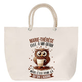 Sac Fête des Mères Mamie Famille Idée Cadeau anniversaire Noël Travail Boulot Métier Départ Retraite Collègue Femme cabas shopping plage