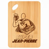 Planche bambou gravée personnalisée homme idée cadeau Fête des Pères apéro 30×20 prénom cuisine plateau fromage anniversaire noel papa papi 