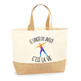 Sac Jute Fête des Mères Fêtes des Pères Mamie Papi Famille Idée Cadeau anniversaire Noël Travail Boulot Métier Départ Retraite Collègue Femme Homme