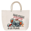 Sac Fête des Mères Mamie Famille Idée Cadeau anniversaire Noël Travail Boulot Métier Départ Retraite Collègue Femme cabas shopping plage
