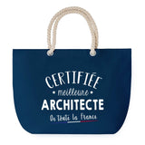 Sac de plage Bleu anse corde Certifiée meilleure Architecte