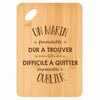 Planche bambou gravée personnalisée homme idée cadeau Fête des Pères apéro 30×20 prénom cuisine plateau fromage anniversaire noel papa papi 