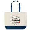Sac de shopping bleu Bazar d'une Claudine d'amour