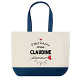 Sac de shopping bleu Bazar d'une Claudine d'amour